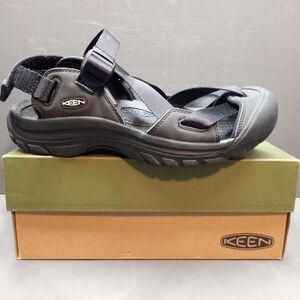 KEEN Zerraport II Womens Hiking Closed Toe Sandals Size 9.5 Black/Black New